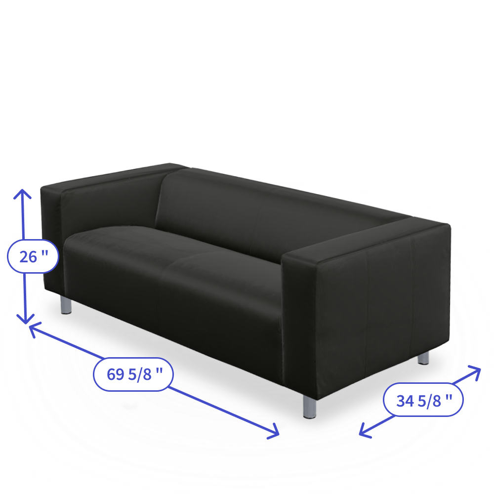 Black Sofa - Faux Leather