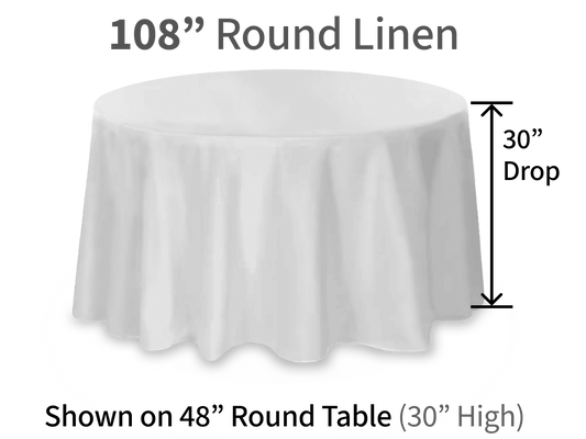 108" Round Linen for Round Tables