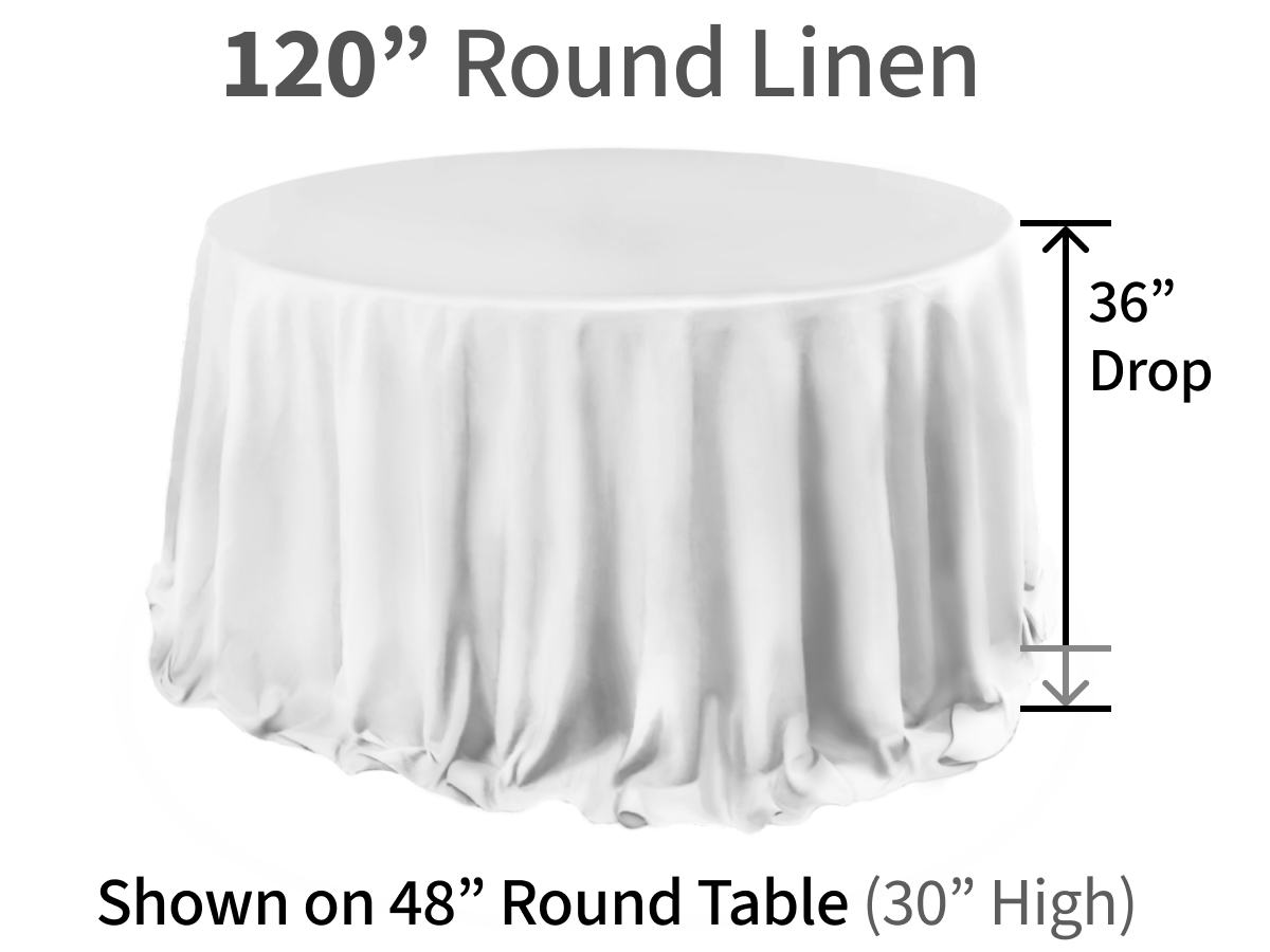 120" Round Linen for Round Tables