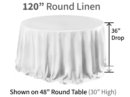 120" Round Linen for Round Tables