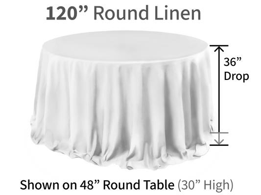 120" Round Linen for Round Tables