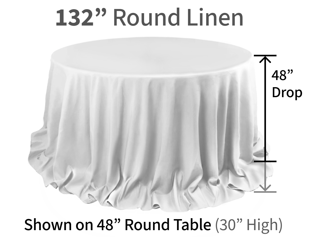 132" Round Linen for Round Tables