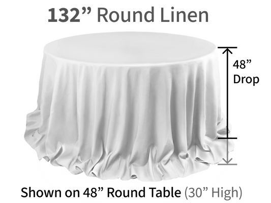 132" Round Linen for Round Tables