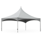 A spacious 20x20 frame tent set up for an event