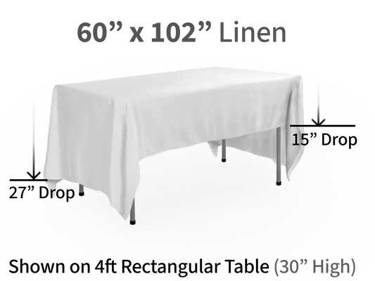 60x102"Linen for Rectangular Tables