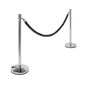 A black velvet rope used with stanchions