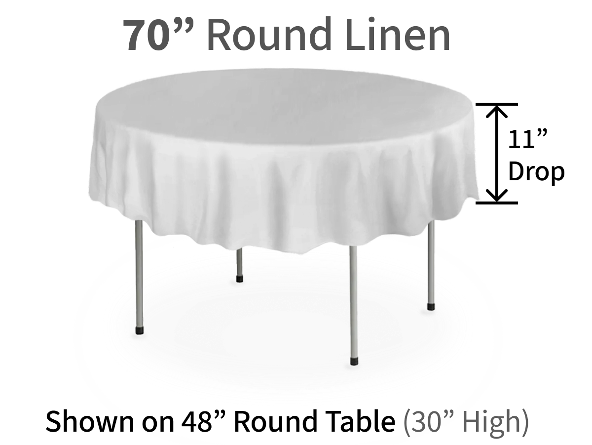 70" Round Linen for Round Tables