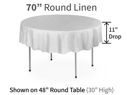 70" Round Linen for Round Tables