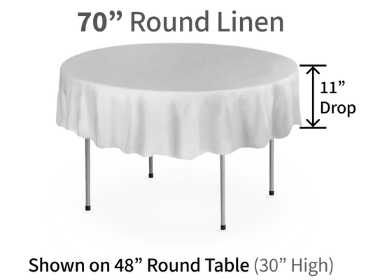 70" Round Linen for Round Tables