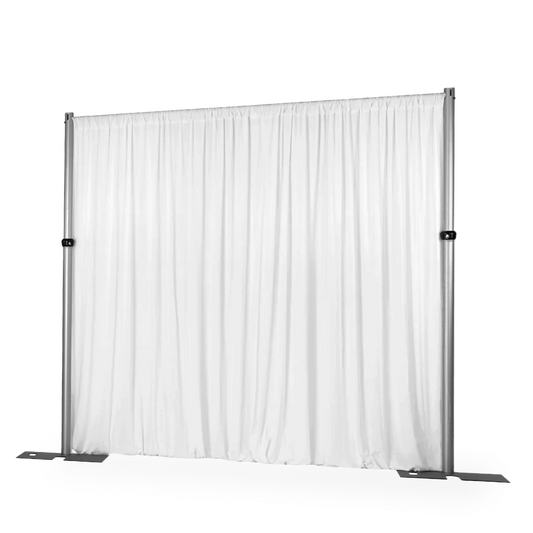 White pipe and drape creating an elegant backdrop