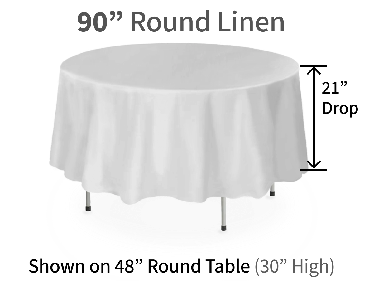 90" Round Linen for Round Tables