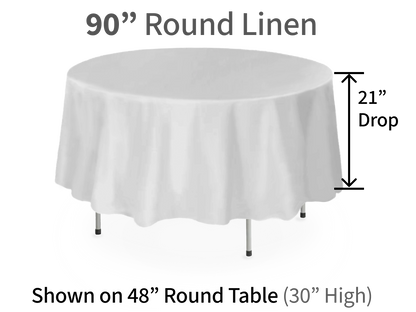 90" Round Linen for Round Tables