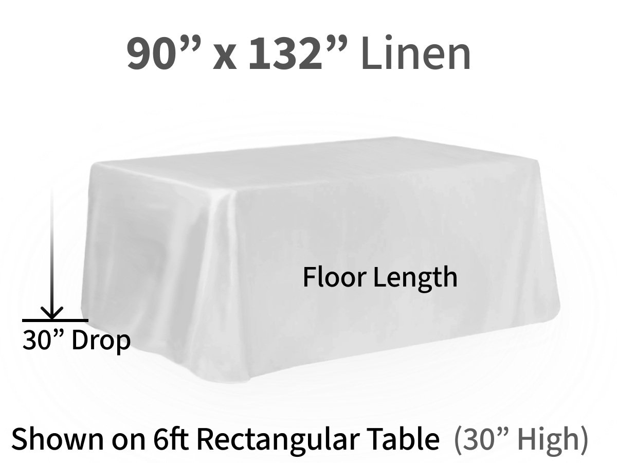 90x132"Linen for Rectangular Tables