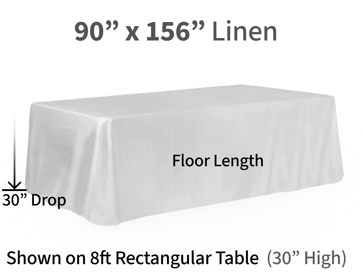 90x156"Linen for Rectangular Tables