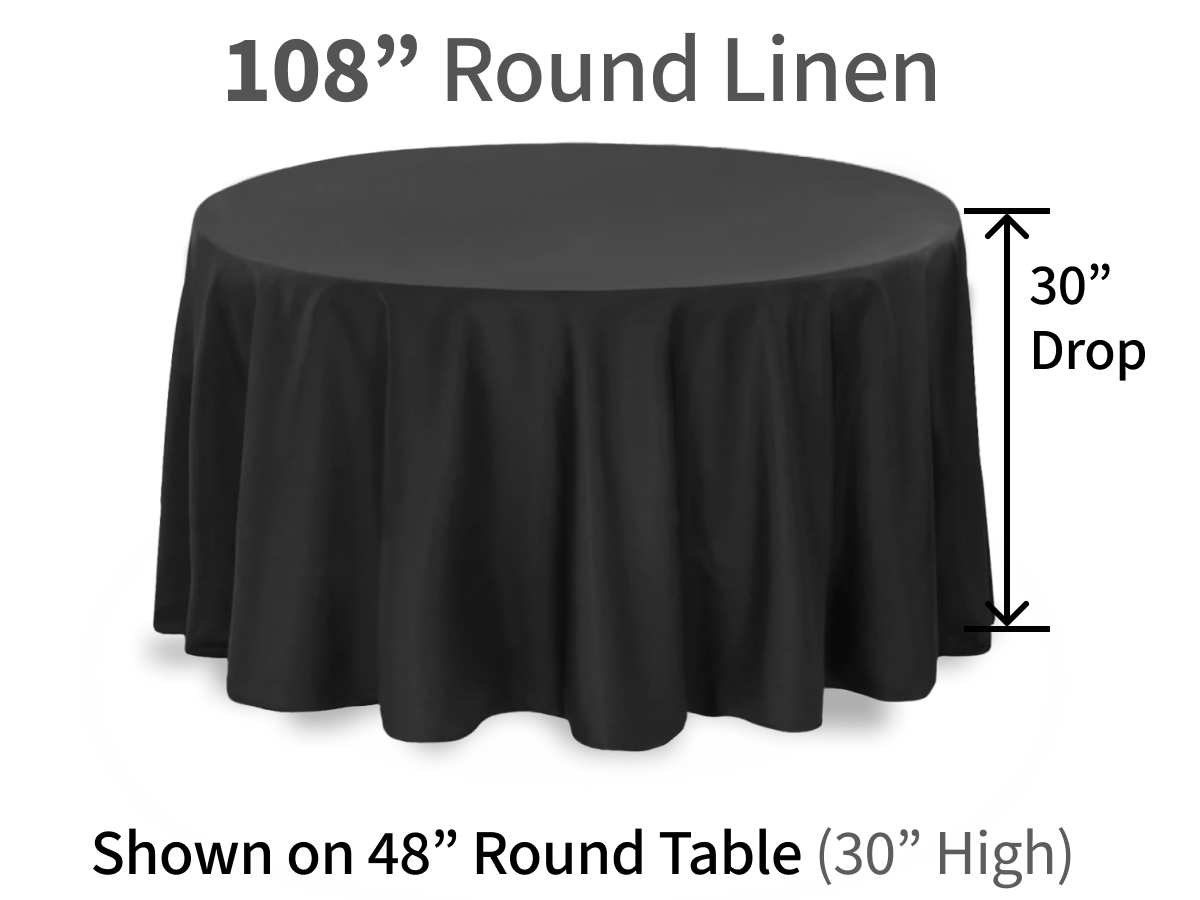 108" Round Linen for Round Tables