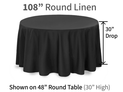 108" Round Linen for Round Tables