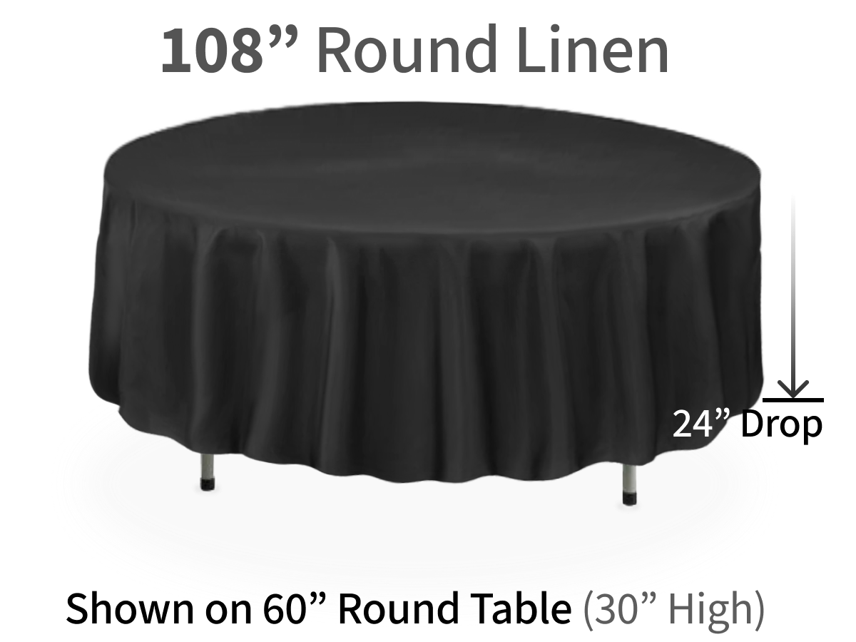 108" Round Linen for Round Tables