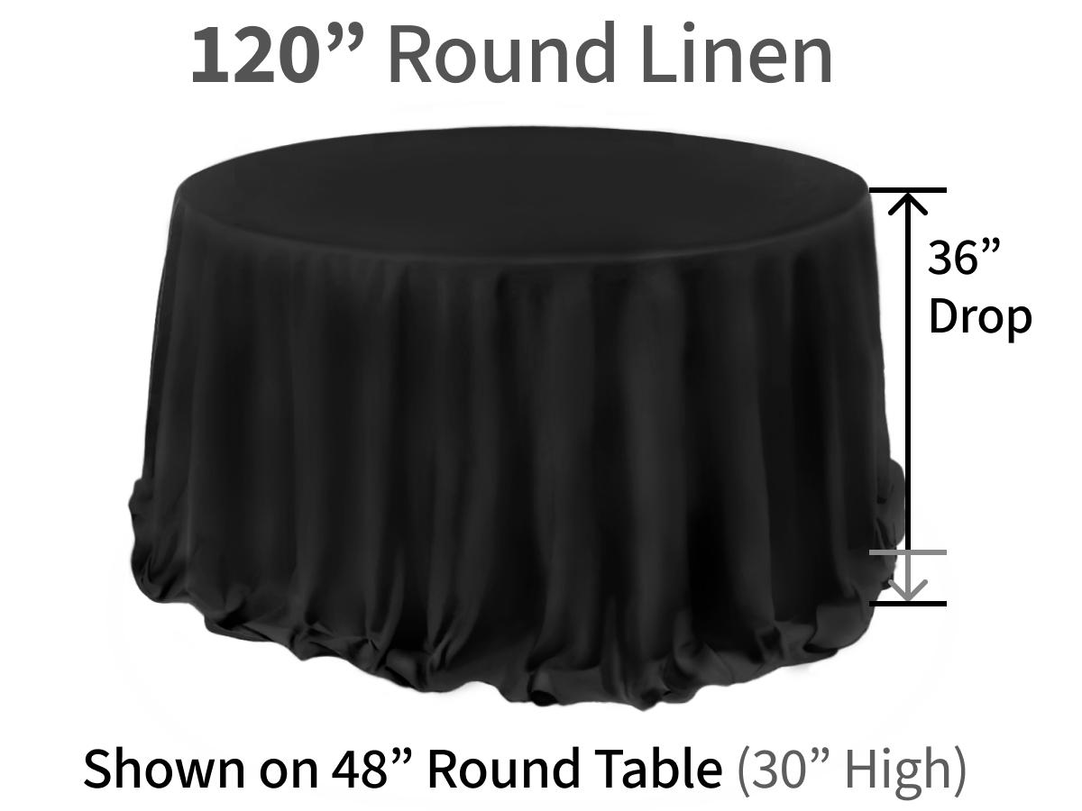 120" Round Linen for Round Tables