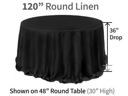 120" Round Linen for Round Tables