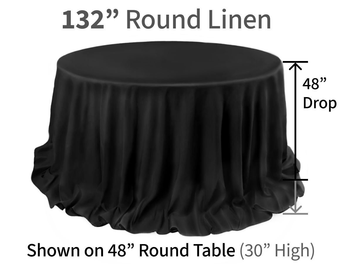 132" Round Linen for Round Tables