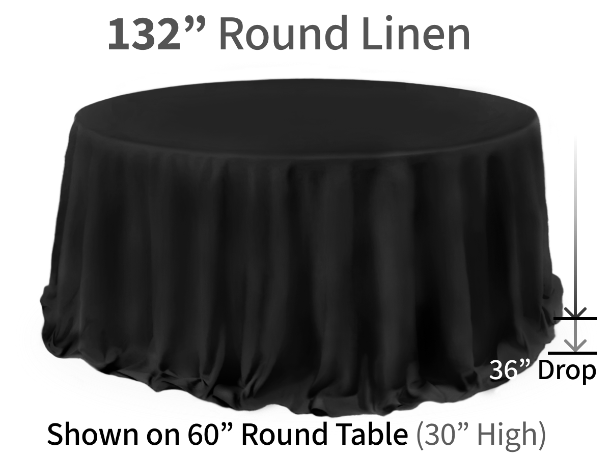 132" Round Linen for Round Tables