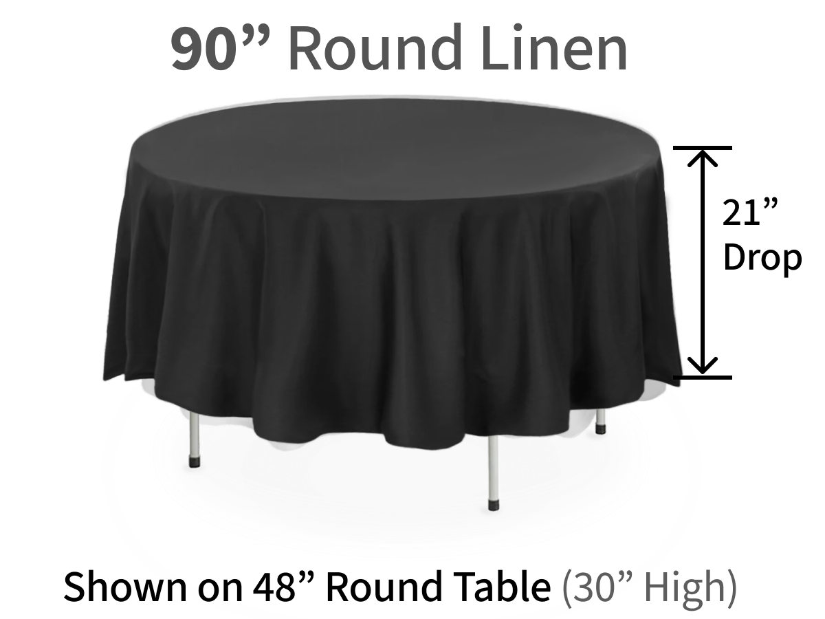 90" Round Linen for Round Tables