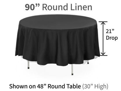 90" Round Linen for Round Tables