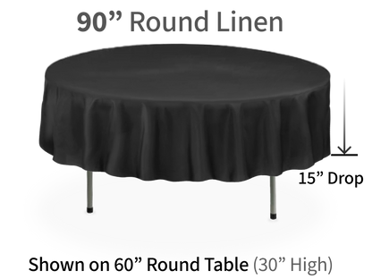 90" Round Linen for Round Tables