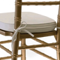 A white cushion designed for Chiavari chairs