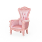 A pink throne chair for children at a party