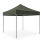 A green 10x10 pop-up tent at an outdoor event