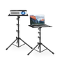 An adjustable stand for a projector and laptop