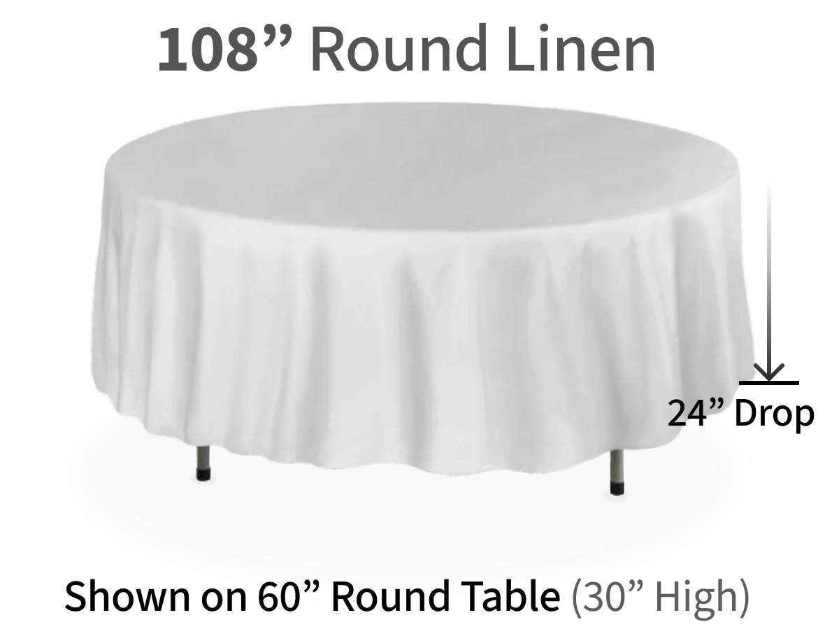 108" Round Linen for Round Tables