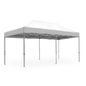 A white 10x20 pop-up tent providing shade