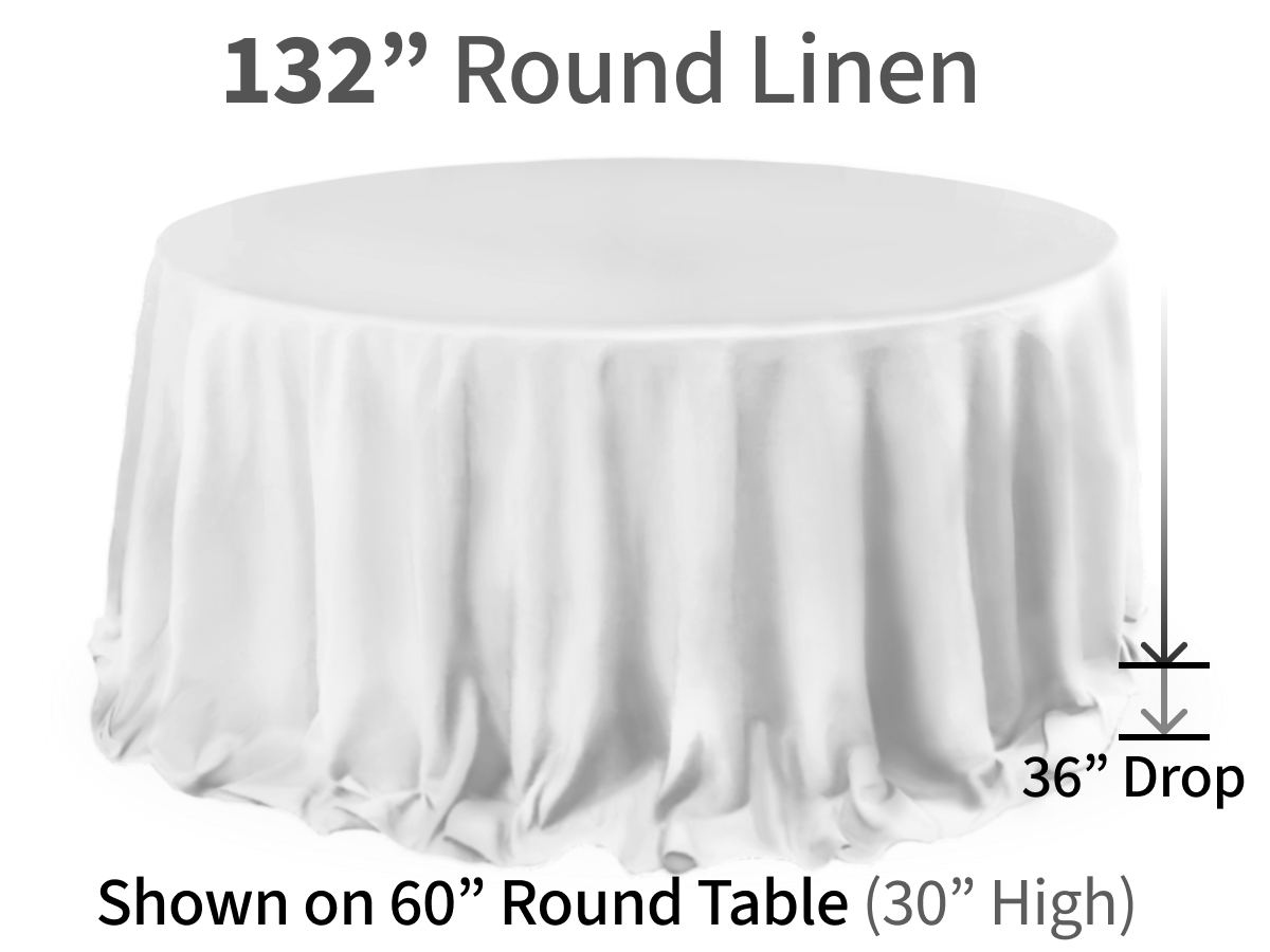 132" Round Linen for Round Tables