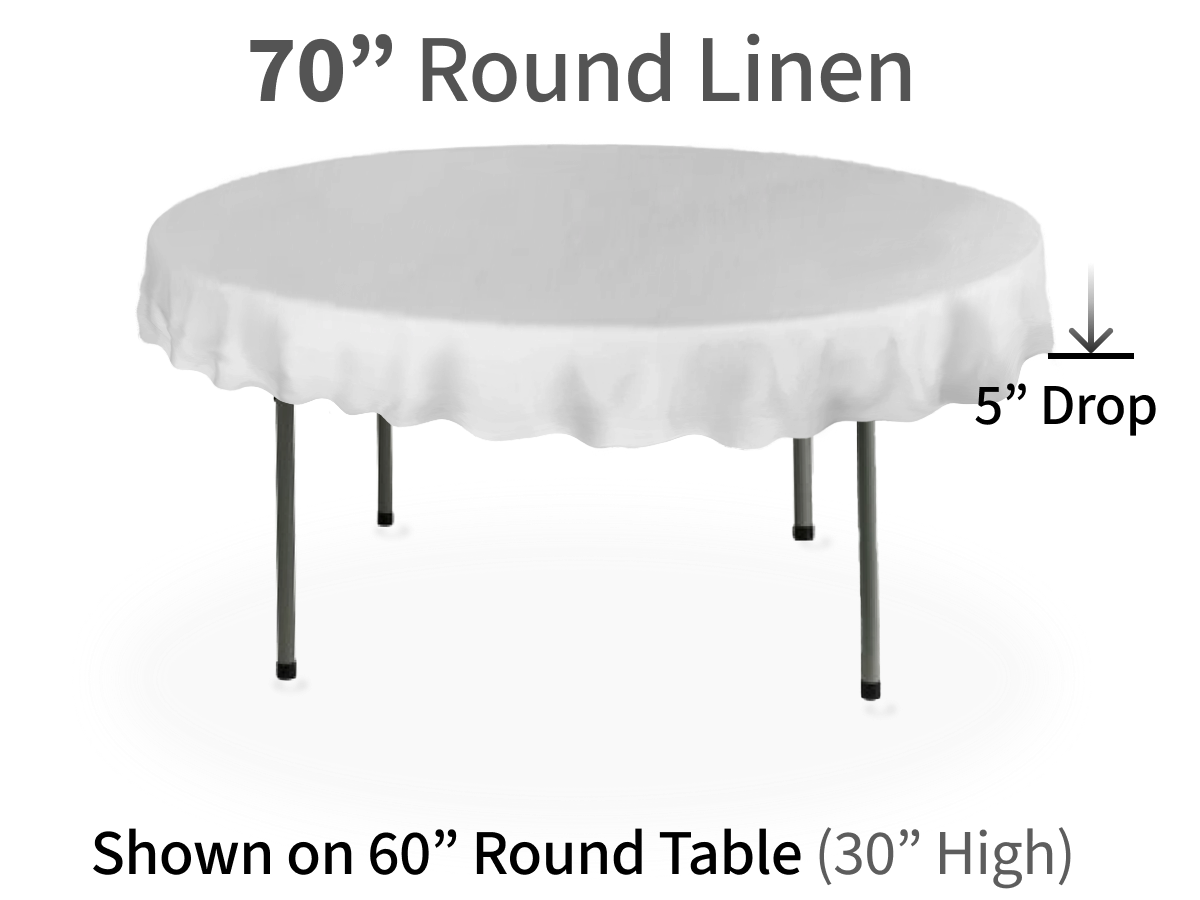 70" Round Linen for Round Tables