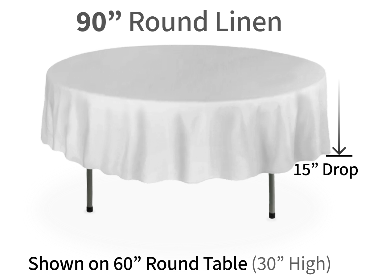 90" Round Linen for Round Tables