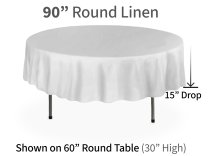 90" Round Linen for Round Tables